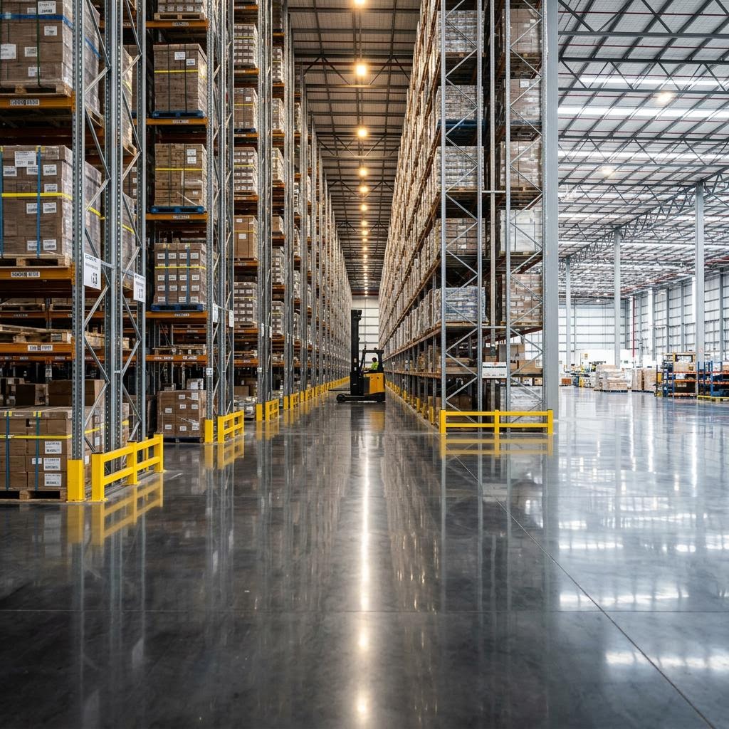 Industrial concrete flooring